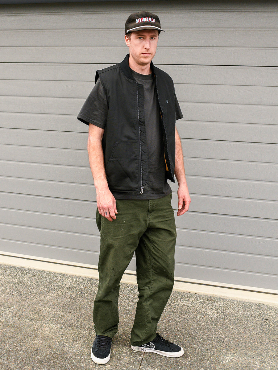 Frickin Modern Stretch Chino Pants Squadron Green Volcom Canada