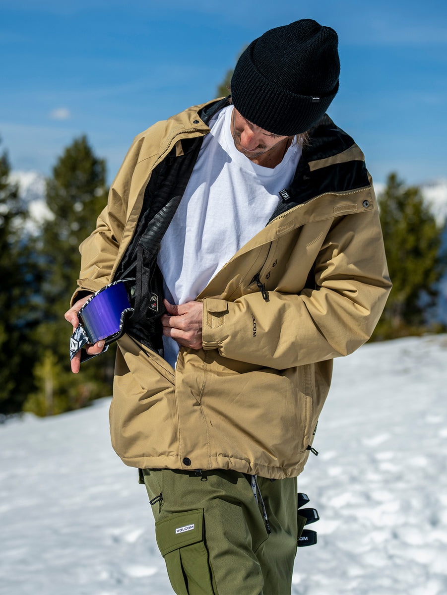 Men's snowboard jacket Volcom DUA INS GORE Jacket (DARK KHAKI)
