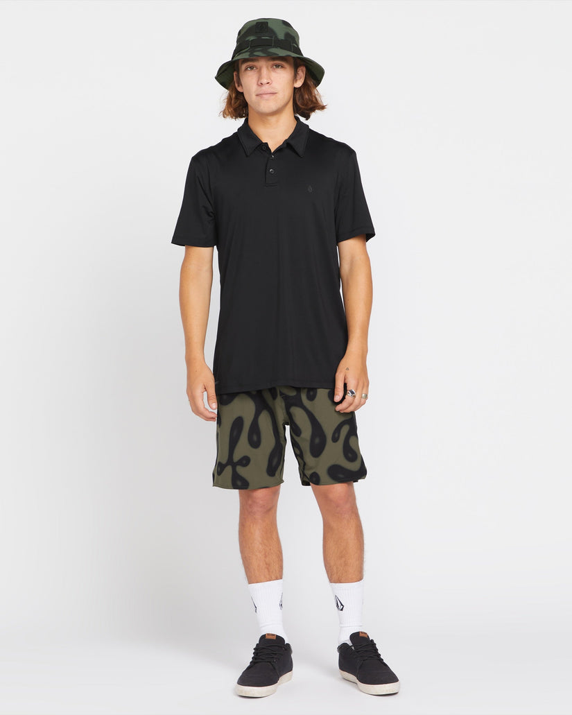 Hazard Pro Polo Short Sleeve Shirt - Black