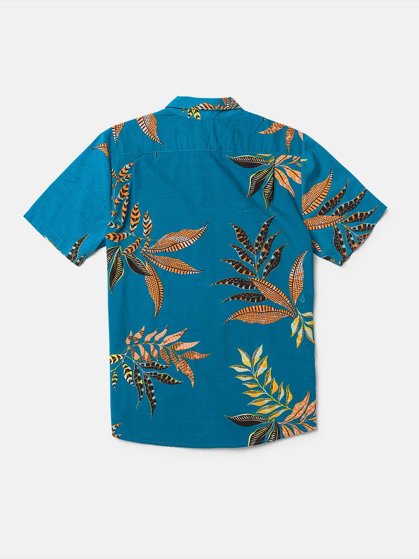 Paradiso Floral Short Sleeve Shirt - Ocean Teal