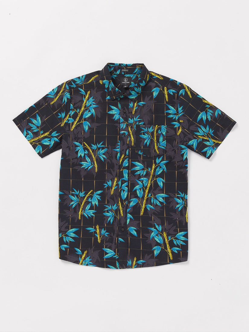 Bamboozeled Floral Short Sleeve Shirt - Black