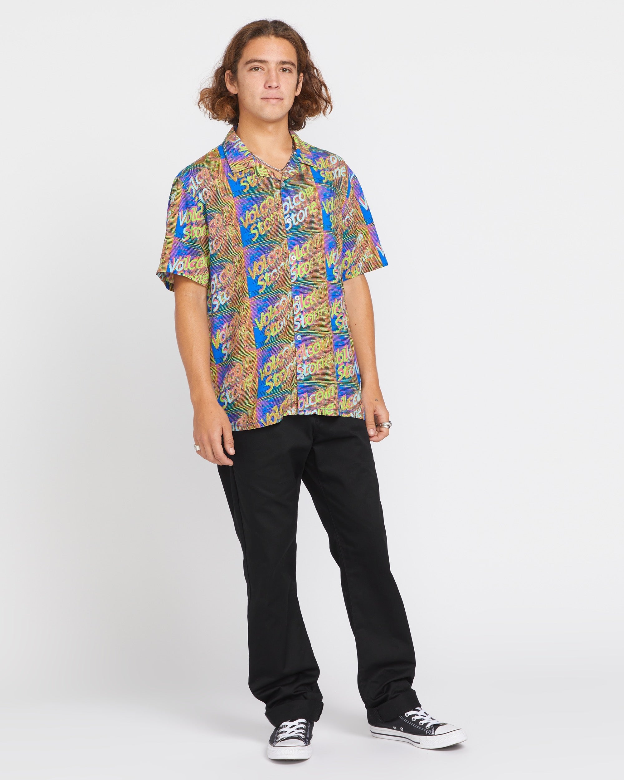 Fergadelic Woven Short Sleeve Shirt - Patriot Blue