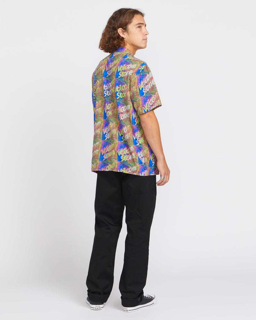 Fergadelic Woven Short Sleeve Shirt - Patriot Blue