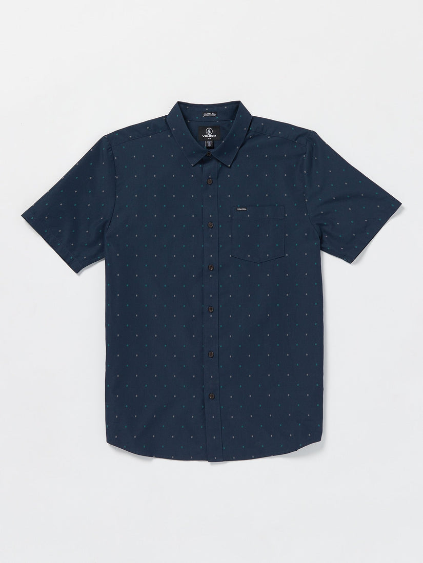 Hone Stone Woven Short Sleeve Shirt - Navy