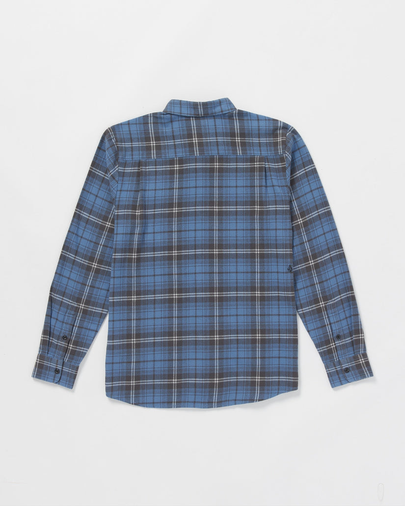 Caden Plaid Long Sleeve Shirt - Blueberry