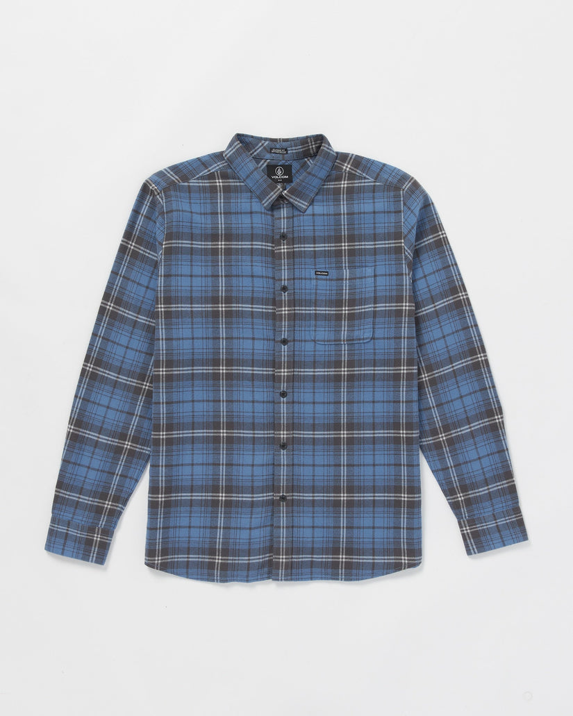 Caden Plaid Long Sleeve Shirt - Blueberry