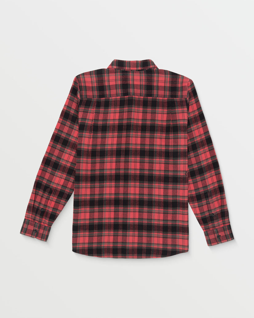 Caden Plaid Long Sleeve Shirt - Cranberry