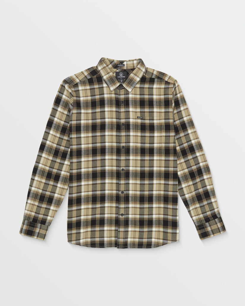 Caden Plaid Long Sleeve Shirt - Khaki