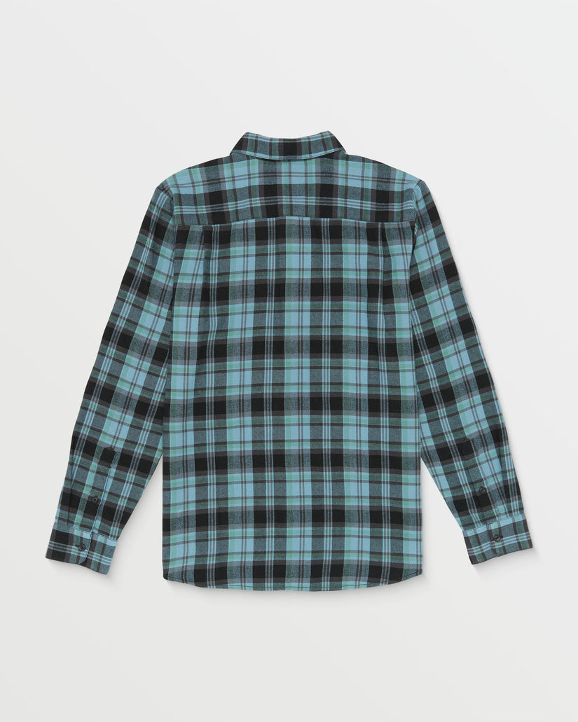 Caden Plaid Long Sleeve Shirt - Blue Rinse