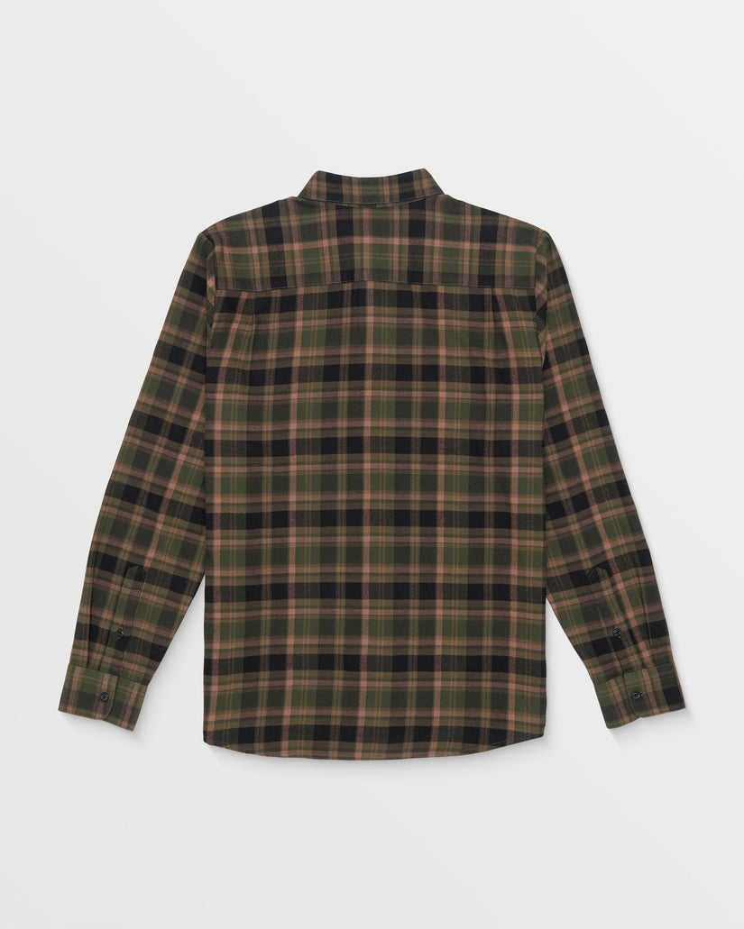 Caden Plaid Long Sleeve Shirt - Squadron Green