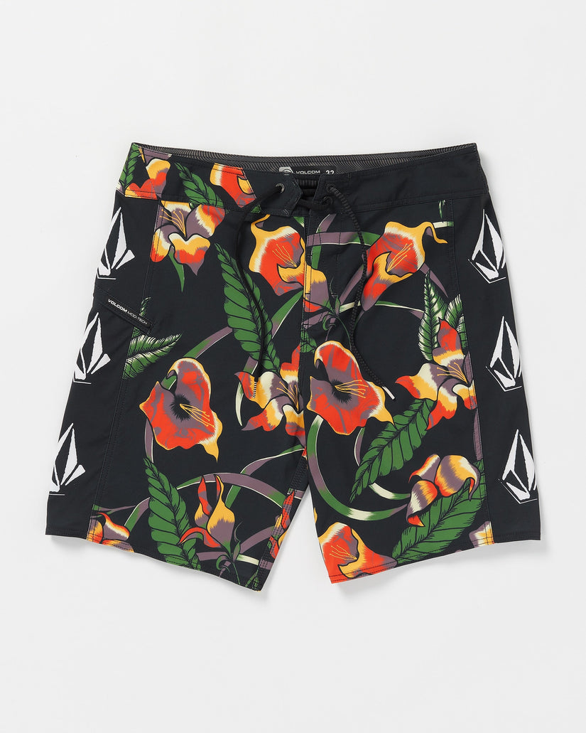 Iconic Floral Mod-Tech Trunks - Black