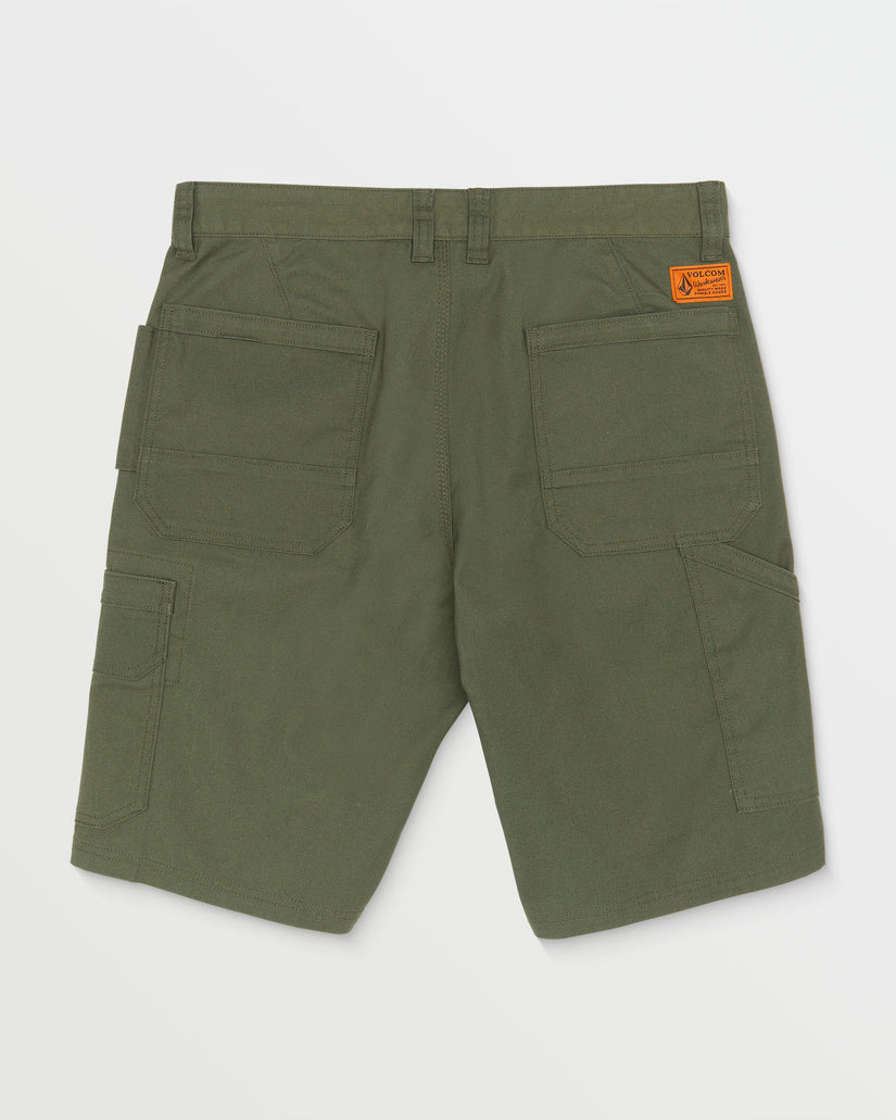 Volcom Workwear Gage Work Shorts - Squadron Green