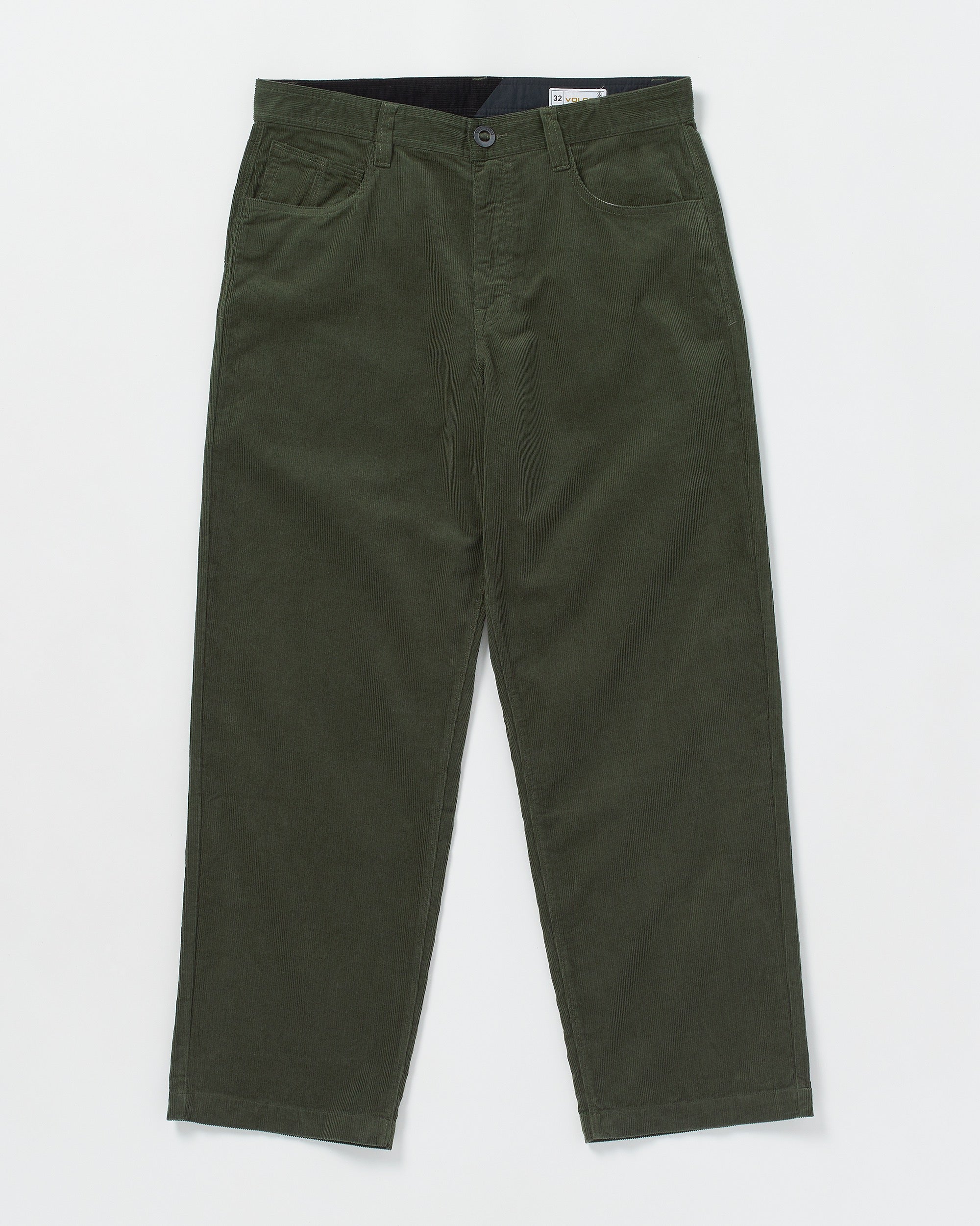 Frickin Loose Tapered Corduroy Pants - Squadron Green