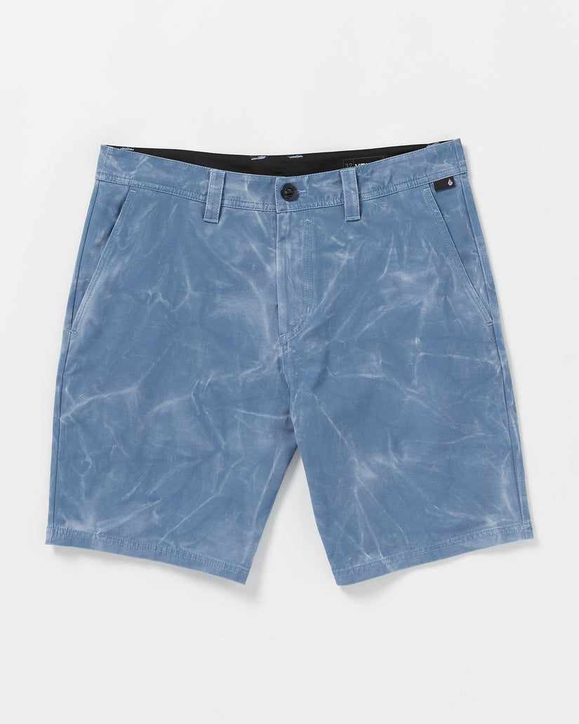 Stone Faded Hybrid Shorts - Blueberry