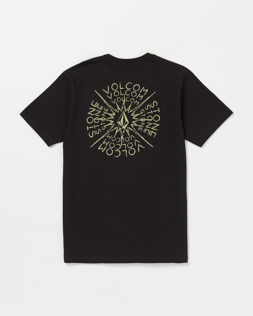 Spiraling Short Sleeve Tee - Black