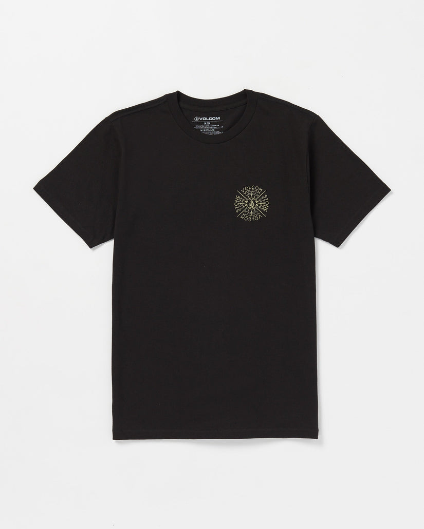 Spiraling Short Sleeve Tee - Black