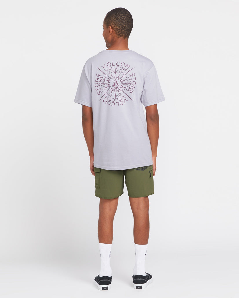 Spiraling Short Sleeve Tee - Light Purple