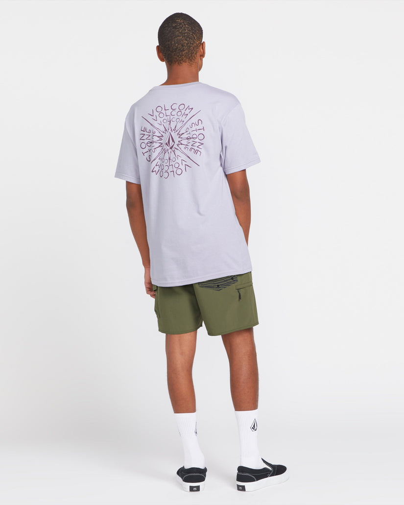 Spiraling Short Sleeve Tee - Light Purple