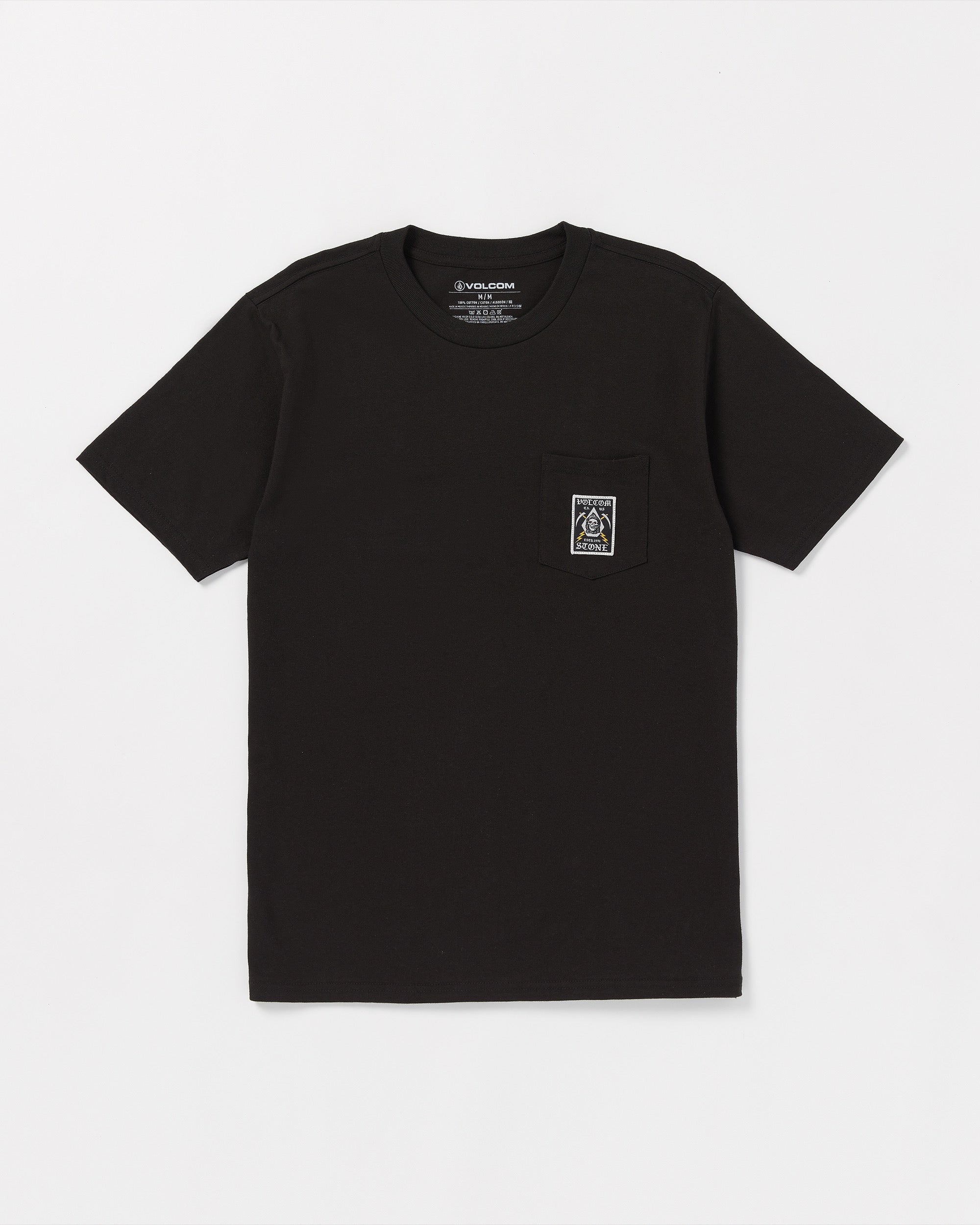 Pocket Label Short Sleeve Tee Black Volcom Canada