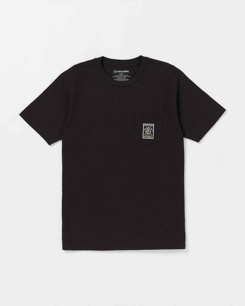 Pocket Label Short Sleeve Tee - Black