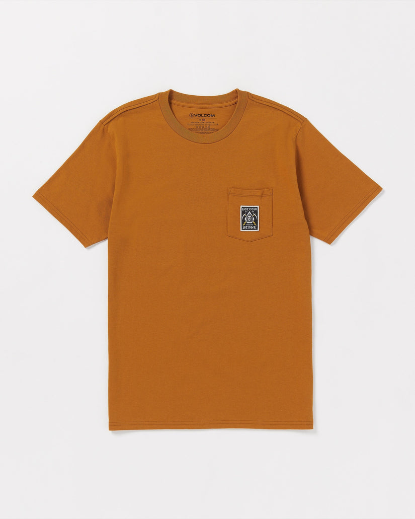 Pocket Label Short Sleeve Tee - Chestnut Brown