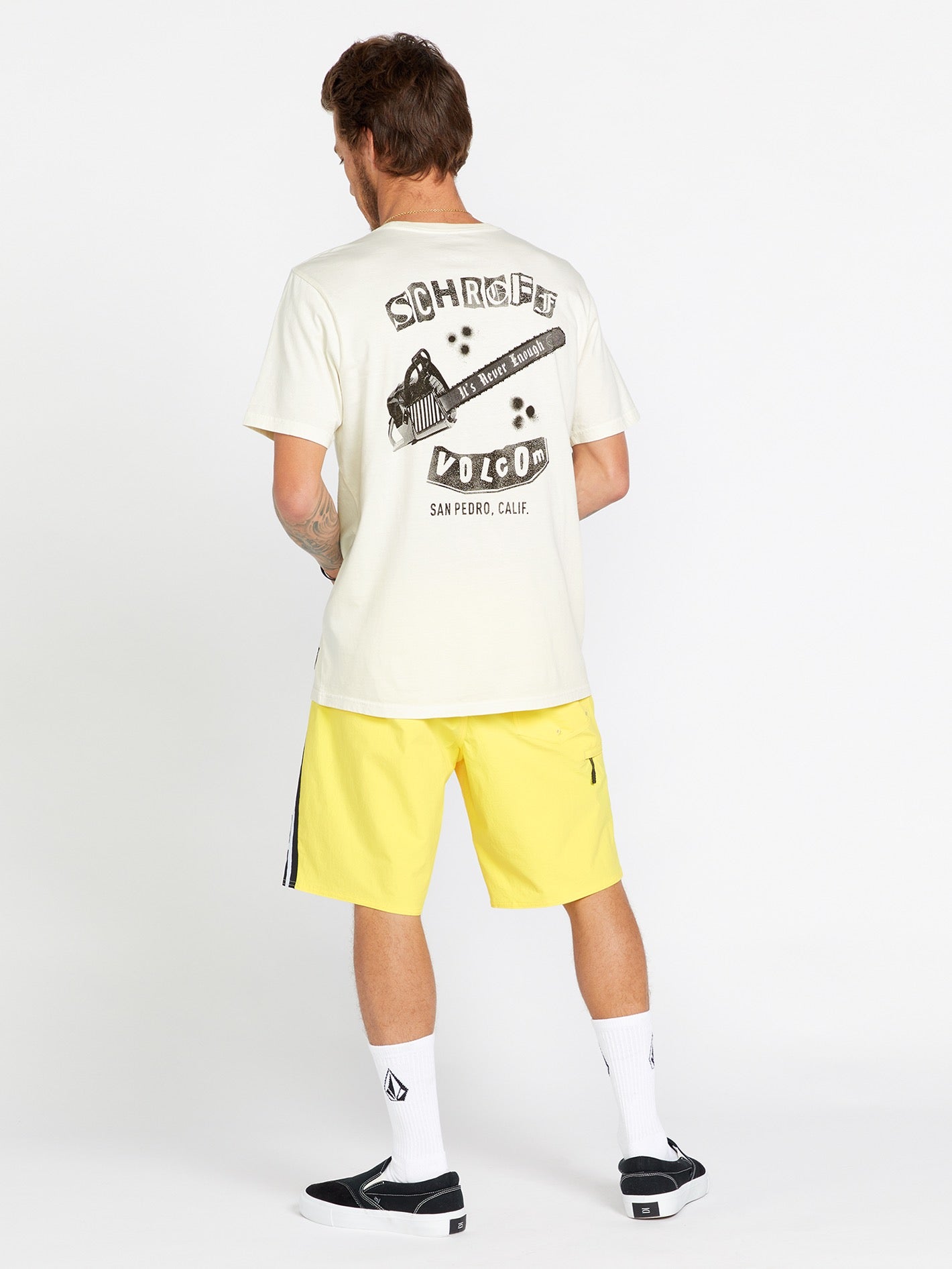 Schroff X Volcom Chainshaw Short Sleeve Tee - Off White – Volcom