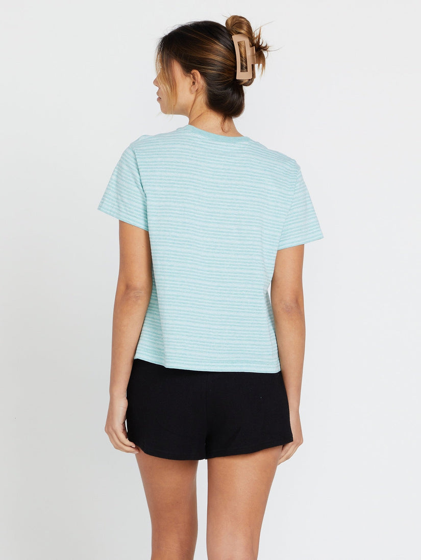 Halite Stripe Short Sleeve Shirt - Aqua