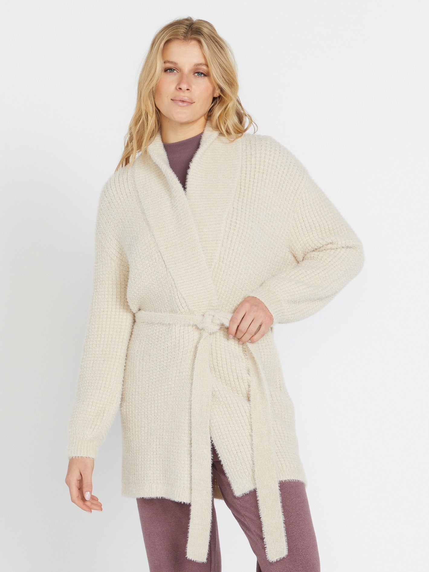 Lived Lounge Cozy Wrap Cardigan - Cream