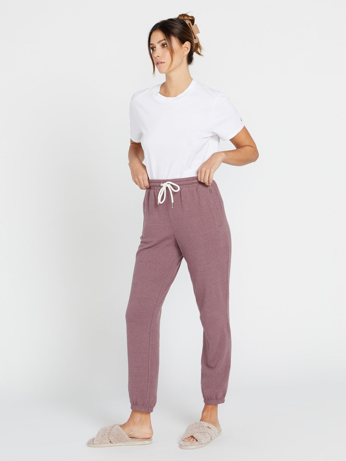 Wearever Fleece Relaxed Women's Tall Sweatpants Oatmeal Mix