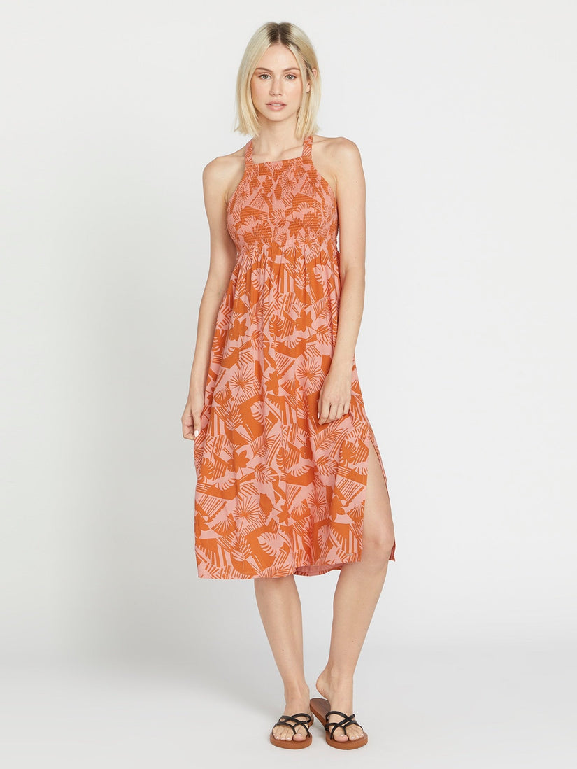 Off Tropic Dress - Burnt Sienna