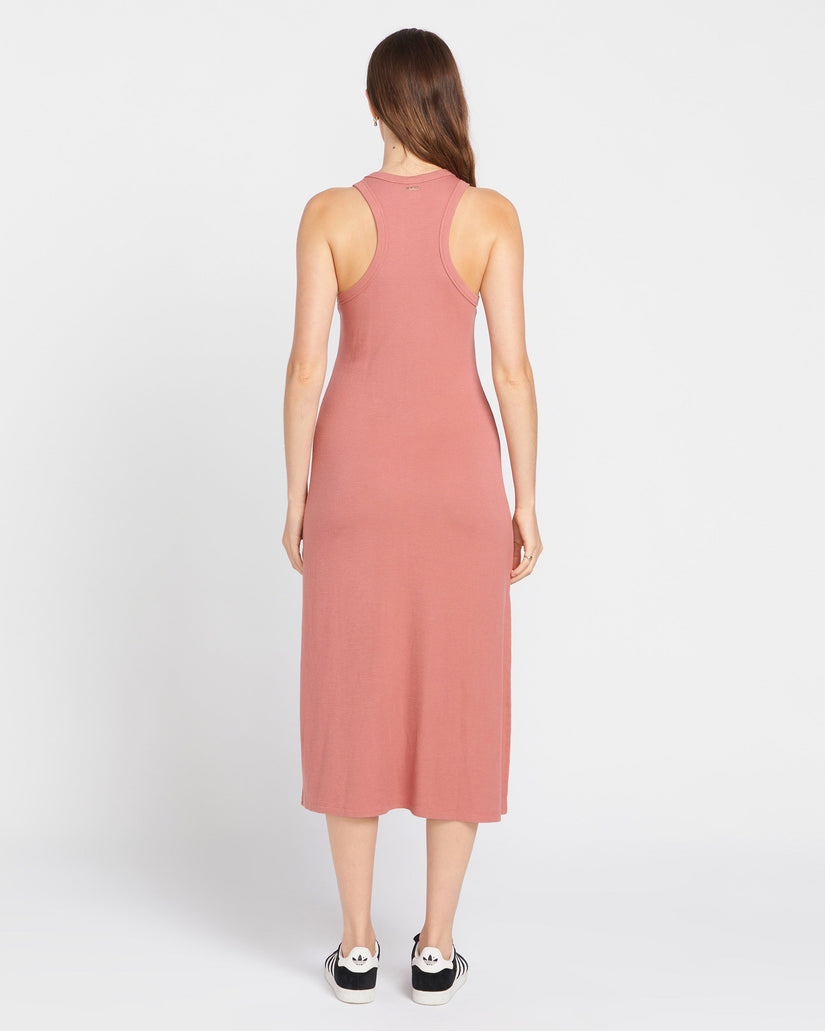 Stonelight Rib Dress - Mauve Rose