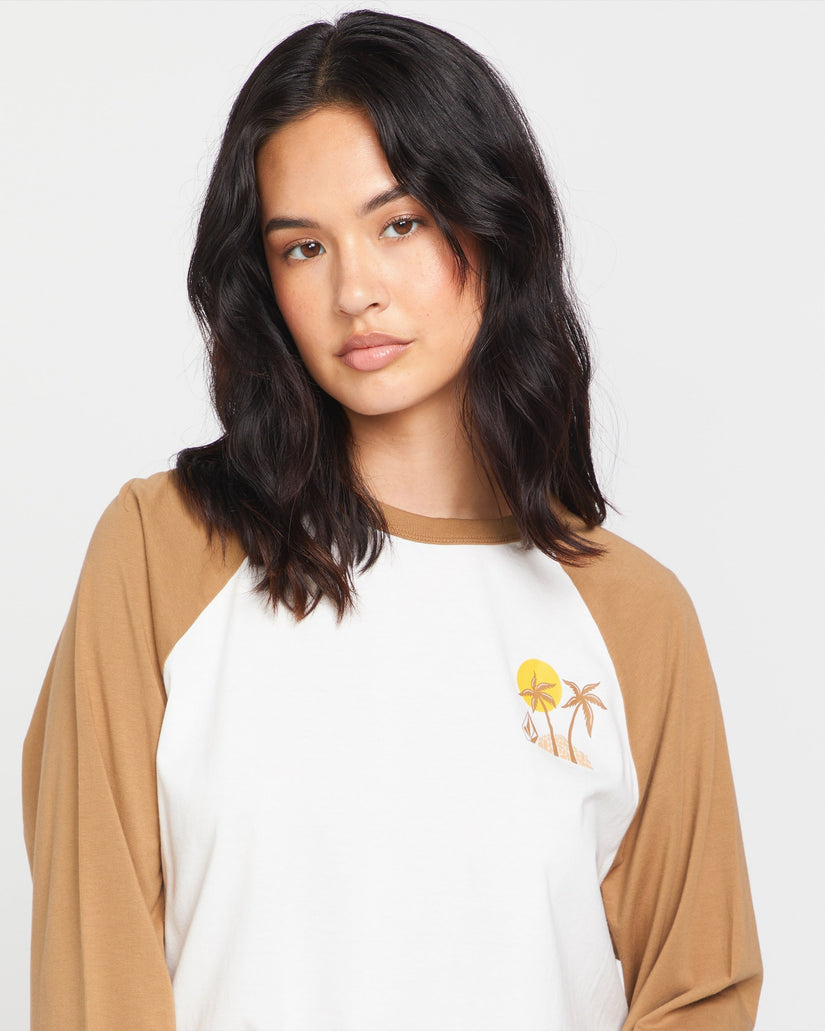 Pitch It To Me Long Sleeve Tee - Vintage Brown