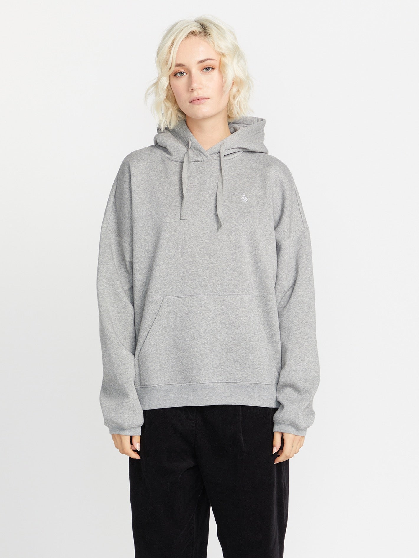 Stone Heart Up Hoodie - Heather Grey