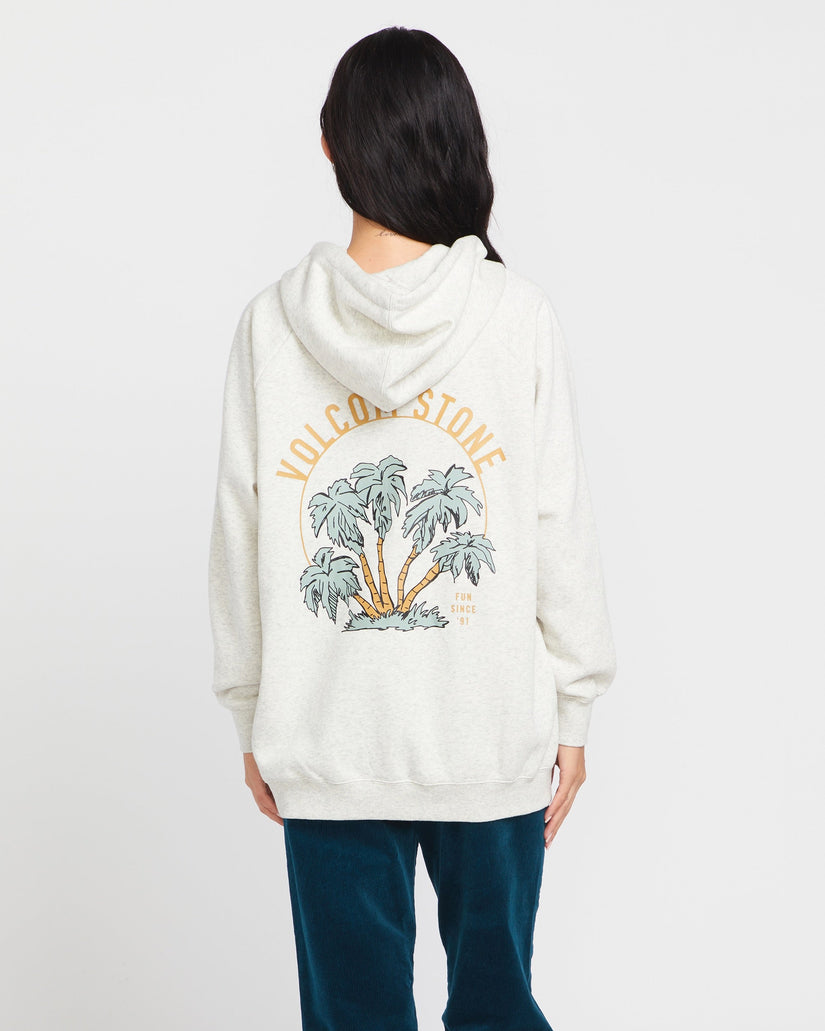 Truly Stoked Boyfriend Pullover Hoodie - Light Grey