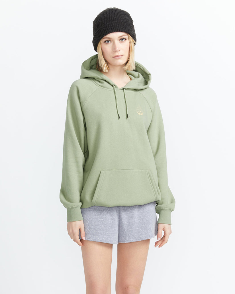 Truly Stoked Boyfriend Pullover Hoodie - Sage