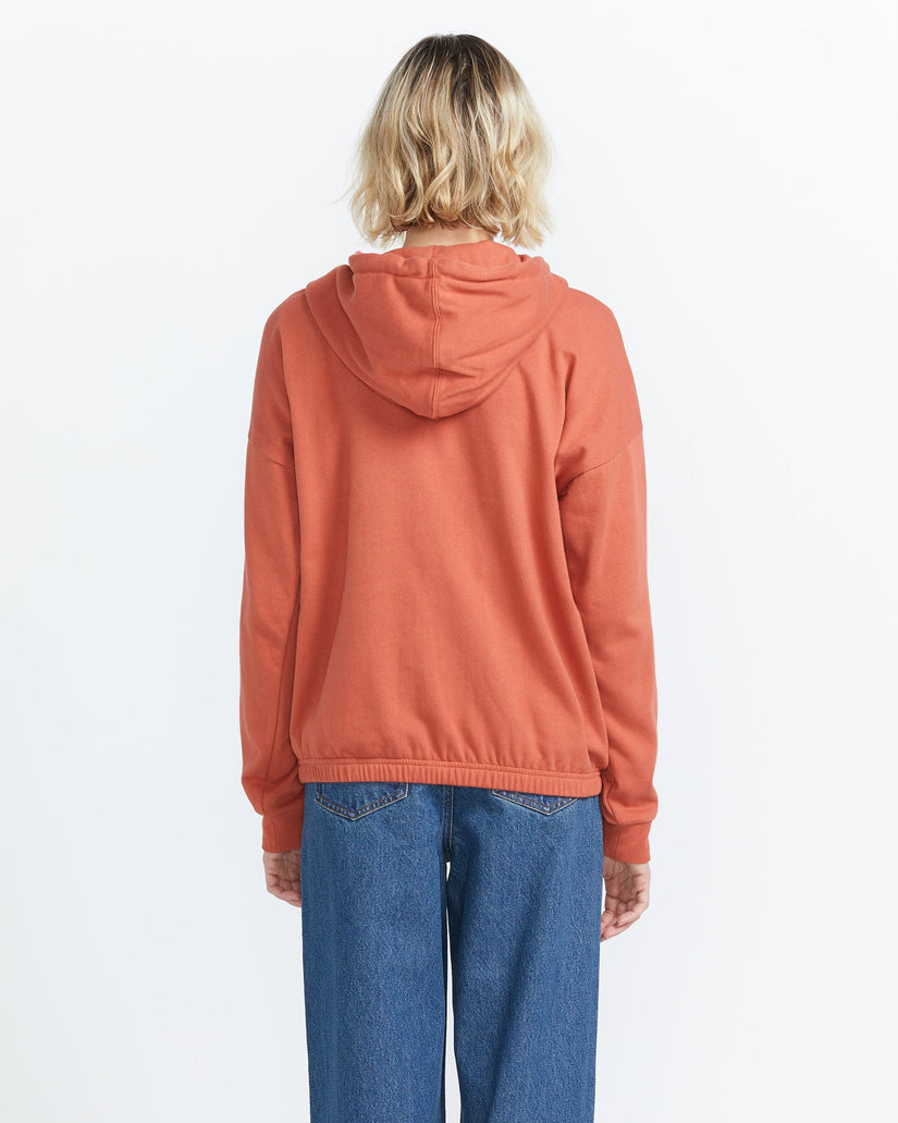 Truly Deal Zip Hoodie - Rust