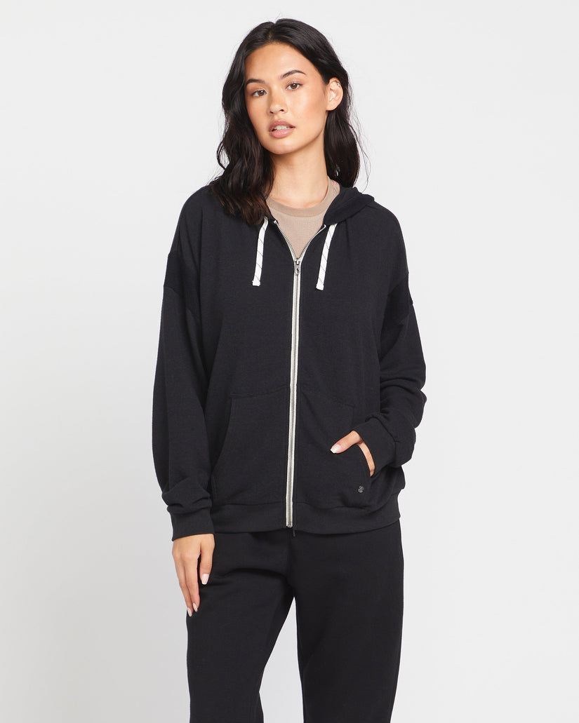 Lived in Lounge Frenchie Zip Hoodie - Black