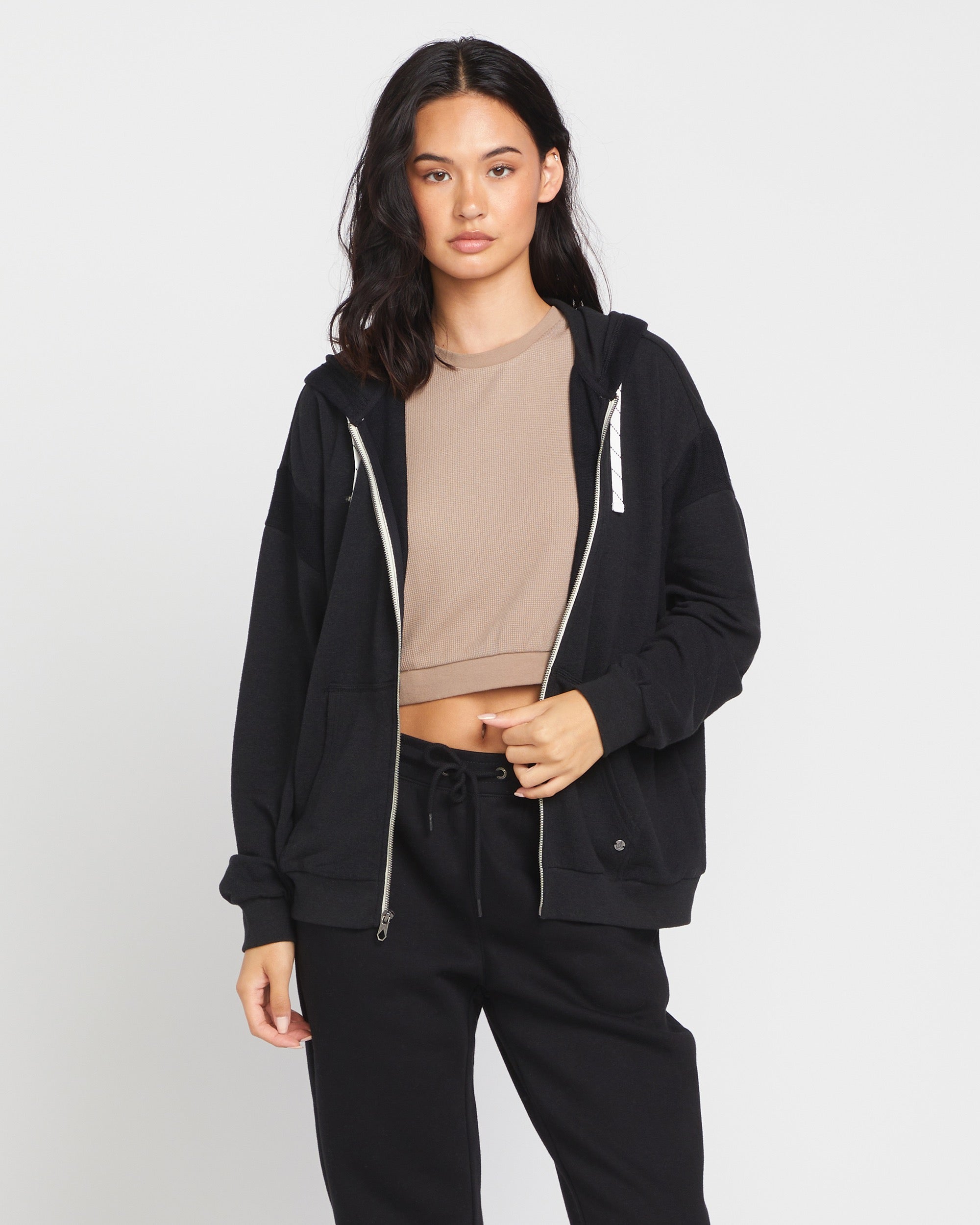 Lived Lounge Frenchie Zip Hoodie - Black