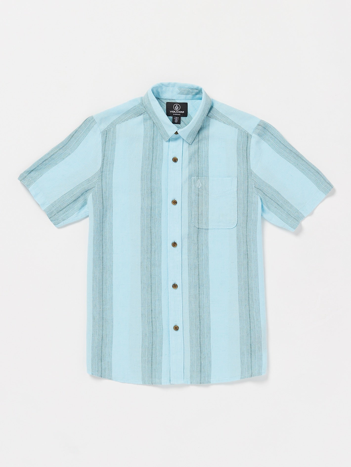 Big Boys Flaxstone Short Sleeve Shirt - Crystal Blue