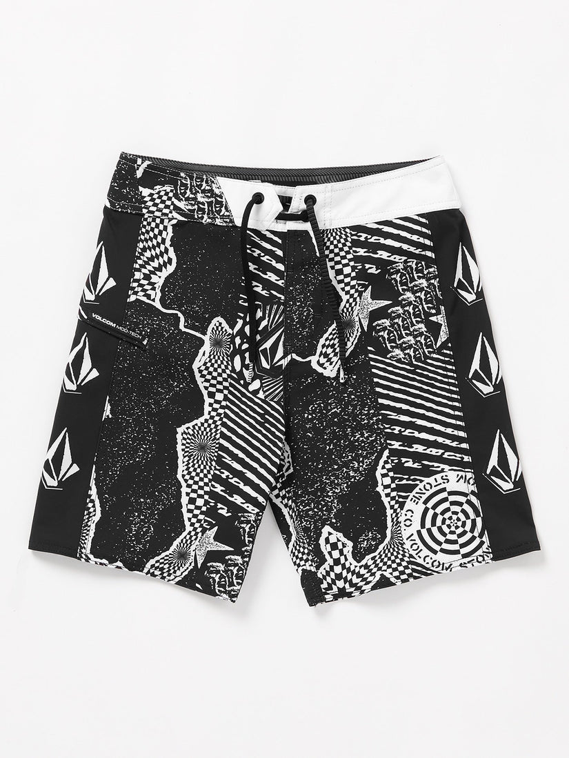 Big Boys Lido Iconic Mod-Tech Trunks - Black White