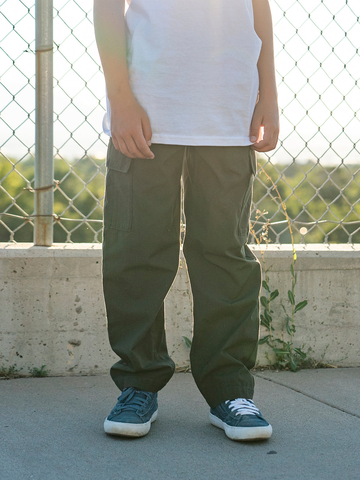 Boys green 2024 cargo pants