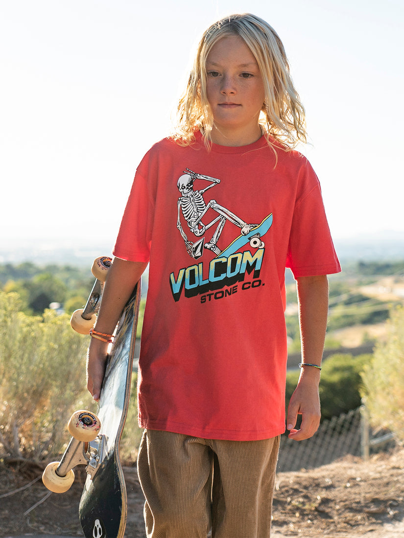 Big Boys Bone Slide Short Sleeve Tee - Flash Red