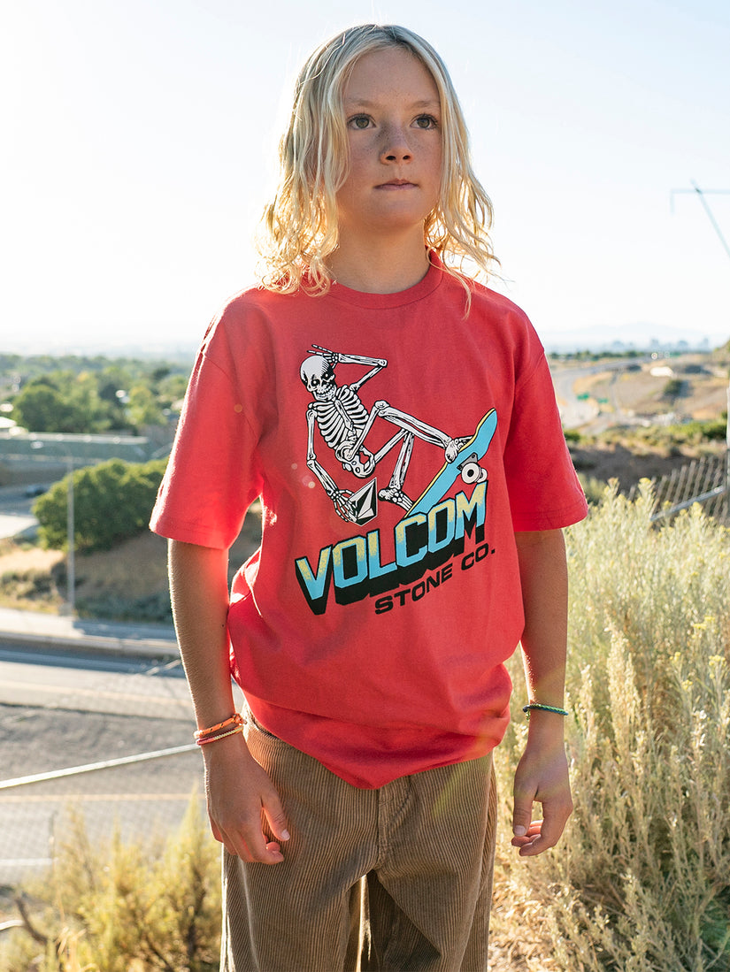 Big Boys Bone Slide Short Sleeve Tee - Flash Red