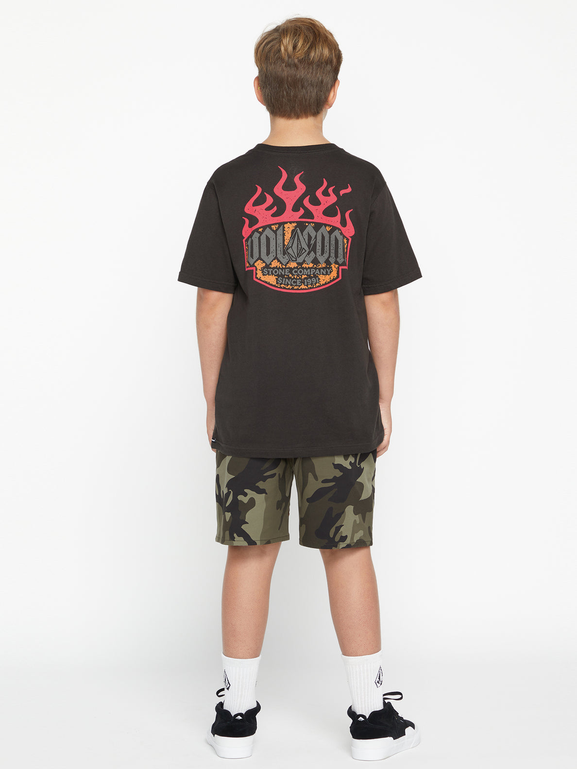 Stone Island 'Large Logo' Camo T-Shirt Black