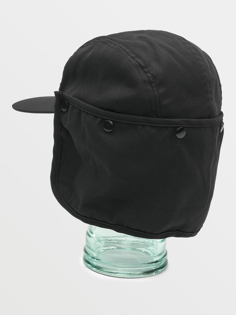 Stone Trip Flap Hat - Black