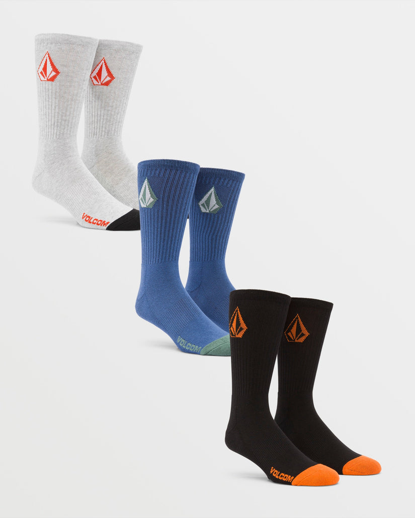 Full Stone 3 Pack Socks - Blueberry