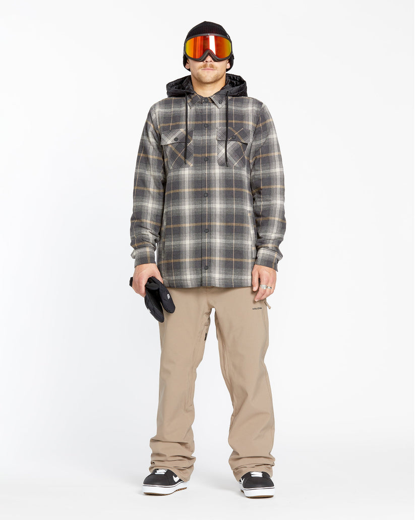 Mens Insulated Riding Flannel - Stone