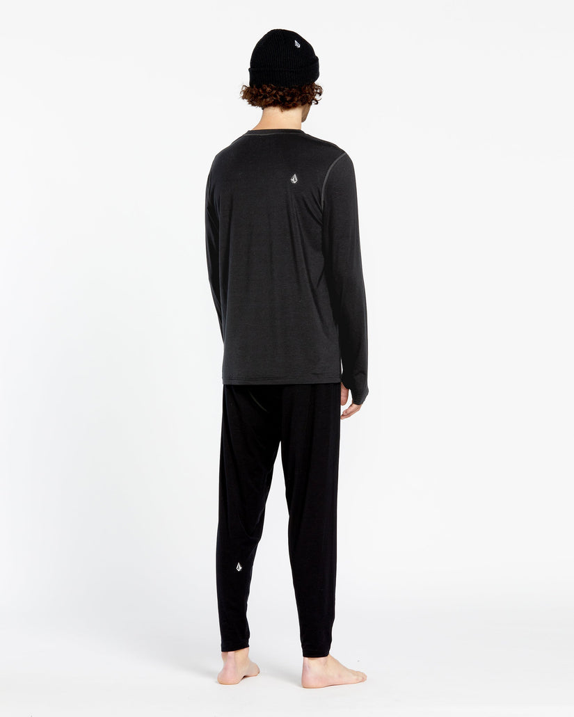 Mens Merino Blend Crew - Black