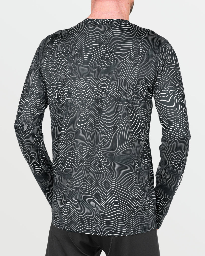 Mens V-Science Crew - Black Print