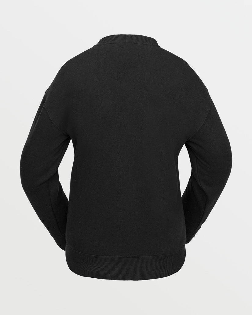 Womens Essential Crew Fleece - Black